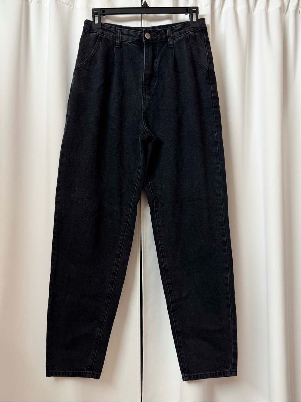 High Waisted Dark Gray Relaxed Fit Baggy Jeans Size Small